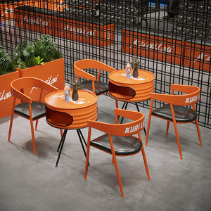 Mesas y Sillas de Bambú de Estilo Industrial Moderno, Muebles de <span class=keywords><strong>Bar</strong></span> Personalizables para Salas de Billar Modernas, Cafeterías, Bares de Té con Leche y Recepciones - Product Image 1