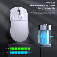 Mouse Gaming nirkabel PAW3395 profesional, Mouse Gaming Laser pelacakan definisi makro, tiga Mode pilihan, Mouse Gaming ringan