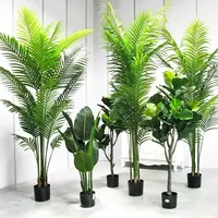 Plantas Artificiales de Plástico, Árboles Artificiales Decorativos al por Mayor, Árbol de Tacto Natural, Vegetación Artificial sin Maceta