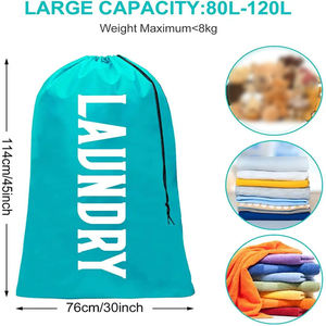 Bolsa de Lavandería de Nailon Resistente, Extra Grande, con Cordón, Varios Tamaños, Venta al Por Mayor - Product Image 3