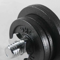 VIGFIT Équipement de musculation en gros pour salle de sport, haltères réglables 15-30 kg avec revêtement noir laqué