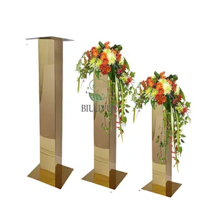 Gold Silver Metal Table Centerpiece Flower Stand Wedding Decoration Table Centerpieces Tall Metal Flower Stand Vase