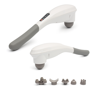 Martillo de masaje inalámbrico personal de salida de fabricante, masajeador corporal vibratorio de mano con seis cabezales de masaje - Product Image 2