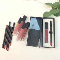 Ensemble de 2 crayons à lèvres et gloss à haute pigmentation, assortis, pour marque privée