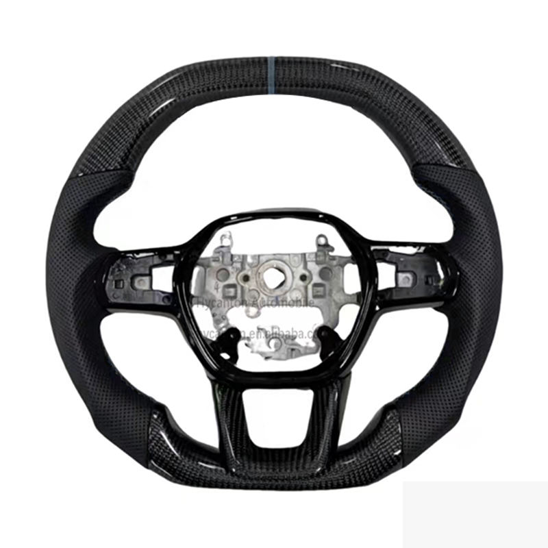 Black alignment mark+carbon fiber+perforated leather