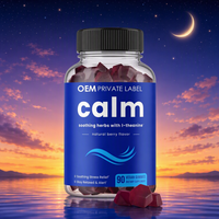 Gummies Vegan Calm Ashwagandha avec L-Théanine - Complément alimentaire en gummies pour améliorer l'humeur chez les adultes, directement de l'usine
