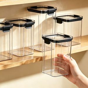 Multi Purpose Plastic <b>Storage</b> <b>Box</b> With Buckle Lid Insect Proof Moisture Proof for Kitchen Refrigerator Factory Warehouse Daily - Product Image 6