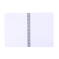 Carnet à spirales personnalisé avec logo, fournitures scolaires pour étudiants, couverture en carton gris, 100 feuilles, agenda jaune