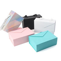 Gros carton bleu rose grand papier d'emballage noir blanc mariage fête des mères enfant Ramadan boîte-cadeau de luxe magnétique