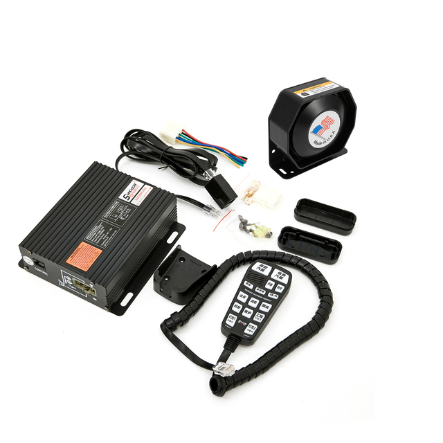 Wired 20+Tones Siren Speaker Horn 200W Electronic Universal Vehicle Cop Cars Ambulance Security Warning Alarm System