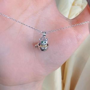 สร้อยคอจี้รูปปลาดาวสามมิติเงินแท้ S925 ดีไซน์เฉพาะตัว ทันสมัย ใช้งานได้หลากหลาย - Product Image 4