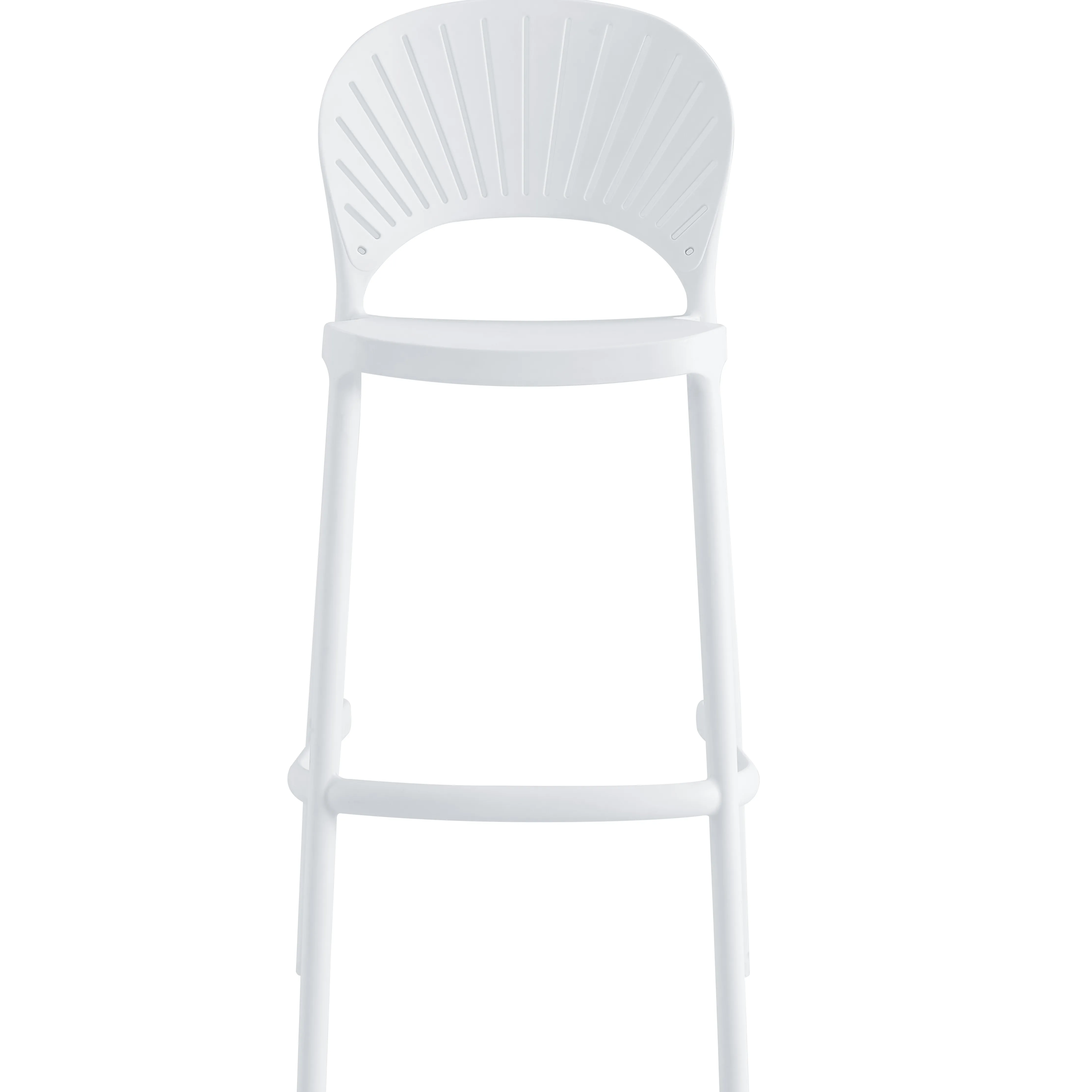 Modern yüksek geri plastik Bar taburesi toptan beyaz Bar sandalyesi