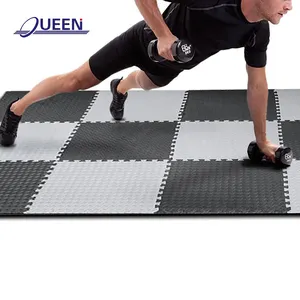 LINYIQUEEN Trainingsboden ineinandergreifende Matte rutschfest 60 * 60 cm EVA-Schaum Gym Patchwork Fitness weiche Boden-Puzzle-Matten