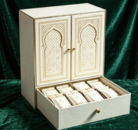 Boîte cadeau de luxe personnalisée faite à la main, gaufrée, à double porte, avec fermeture magnétique, pour sérum de soin de la peau et cosmétiques, adaptée aux produits individuels
