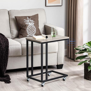 Sala de estar Mesa auxiliar en forma de C Espacios pequeños Sofá Mesa Bandeja de TV - Product Image 1