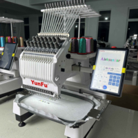 Offre Spéciale 240*400mm 1 tête T-Shirt Machine à broder 15 aiguilles ordinateur automatique plat broderie fonction nouveau moteur inclus