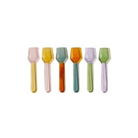 Mini cuillère à thé en verre borosilicate soufflé à la main, colorée, petite cuillère à café, accessoires de bar pour fêtes à domicile
