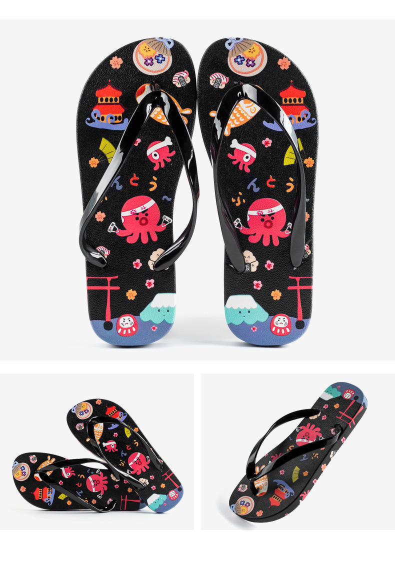 Summer Flip-flops Slippers PVC Non-slip Casual Sandals Beach Shoes Women's Flip Flops