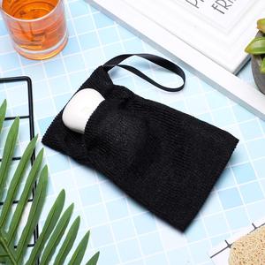 Hot Verkopende Milieuvriendelijke Exfoliërende Mesh Zwarte Zeepzakje Zeepsaver Zeepzak Met Hangend Touw - Product Image 6
