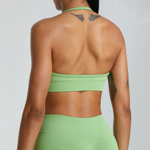 Sexy Beautiful Back Fitness Yoga Bra Open Back Sports Bra High Quality Shockproof <strong>Seamless</strong> <strong>Underwear</strong> <strong>Women</strong> Running Workout Top - Product Image 3