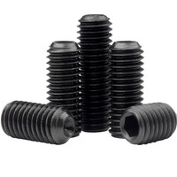 100 pièces/sac vis sans tête Allen en acier au carbone de qualité 12.9 oxyde noir métrique à six pans creux vis tasse Point tailles M2 M2.5 M3