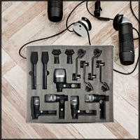 Microphone de batterie filaire SOUNDMARK CX-608 noir en alliage d'aluminium avec connecteur XLR 48V DC pour divertissement personnel et mini-scène