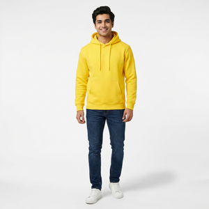 Sweat à capuche unisexe en molleton de coton surdimensionné pour homme de haute qualité, prix de gros, personnalisable, imprimé en relief, vêtements pour homme - Product Image 1