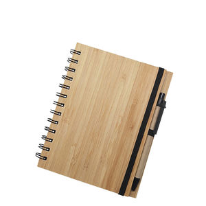 Agenda hebdomadaire écologique en gros, relié en spirale, couverture rigide en PP A5, avec bande élastique et stylo - Product Image 3