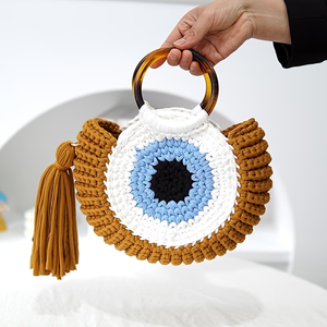 <span class=keywords><strong>Borse</strong></span> e Borsette in Maglia all'Ingrosso, <span class=keywords><strong>Borse</strong></span> a Spalla Intrecciate da Donna, <span class=keywords><strong>Borse</strong></span> Tote Fatte a Mano all'Uncinetto con Occhio di Allah per Donna - Product Image 4