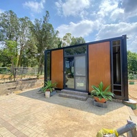 Maison conteneur modulaire préfabriquée pour jardin extérieur, 20 pieds, rangement de cour, bureau conteneur portable et durable à structure en acier