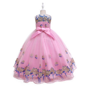 تخصيص الاطفال ثوب الكرة فستان الاميرة نمط الأزهار فساتين وصيفة الشرف للفتيات في سن المراهقة حفل زفاف فستان الطبقات الكشكشة - Product Image 2