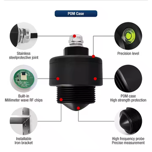 80Ghz cấp công nghiệp Radar mực nước <span class=keywords><strong>Transmitter</strong></span> 4-20mA khung cài đặt touchless Radar mực nước đo cảm biến - Product Image 6