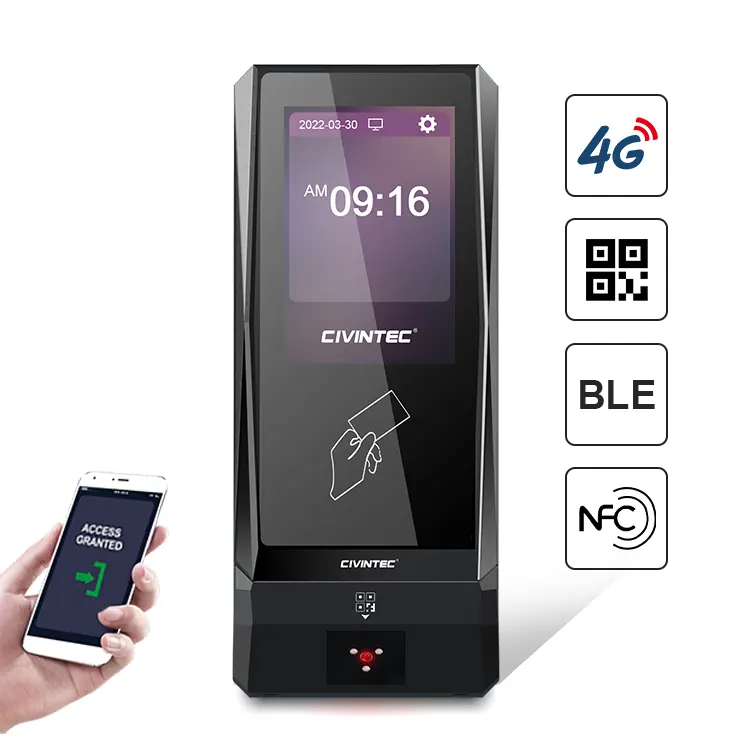 WiFi 4G Web cloud NFC Time and attendance two door wiegand access control system with QR Code scanner and SDK