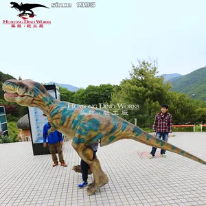 De goma de silicona realista disfraz de dinosaurio realista adulto