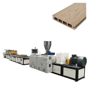 Horserider cheapest Recycled Plastic Wood Composite Keel Making Machine WPC Hollow Decking Floor Extrusion Line Manufacturer