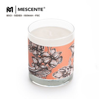 Bougie parfumée Mescente en marque privée, OEM ODM, grande bougie en cire de soja de 1500g à 4 mèches, vente en gros, logo personnalisé, pot en verre