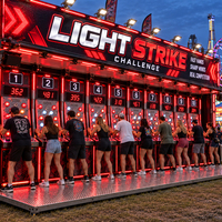 Machine de jeu de réaction commerciale Light Strike Challenge pour 10 joueurs, idéale pour la location événementielle, les fêtes foraines et l'activation de marque
