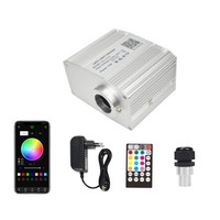 Kit d'éclairage d'ambiance pour voiture 10W RGBW LED à fibres optiques, plafonnier étoilé 0,75 mm 550 pièces 3m, effet scintillant, Ra90, dimmable