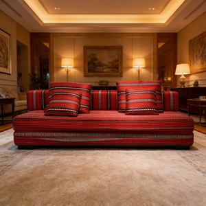 Divano Letto Pieghevole Vintage Etnico Jacquard per Piccoli Soggiorni, Stile Moderno Mid-Century - Product Image 5