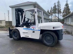 <b>Used</b> TCM FD100 Diesel Forklift 10 Ton Three Stage Mast 1220x125x50 Fork Dimensions Engine Motor Bearing-Good Condition 1000mm - Product Image 6