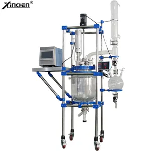 Kleine Experimentele Laboratoriumreactor Microgolf En Ultrasone Gecombineerde Reactor