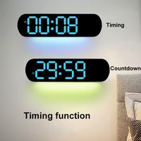 YIZHI Smart Nachtlicht Innentemperatur Große LED-Anzeige Batterie Schreibtisch Wecker Schlafzimmer Home Decor Digitale Wanduhr