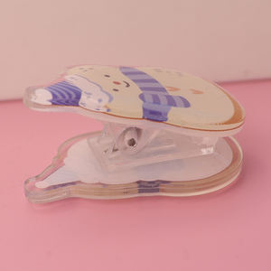 Clip de Papel de Acrílico Personalizado con Diseño Propio, Regalo Promocional para Estudiantes, Clip de Oficina de Anime, Dibujos Animados, Muñeco de Nieve, Plástico - Product Image 2