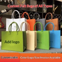 Bolsa de Fieltro Personalizada, Recuerdo de Cumpleaños de un Año, Recuerdo de Ceremonia para Adultos, Regalo Promocional Publicitario, Bolso de Mano Sólido de Gran Capacidad