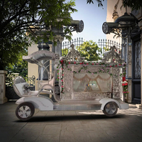 Limousine funéraire de luxe à structure hybride en acier pour 2 personnes, voiture funéraire classique, remorque funéraire populaire de style nigérian pour