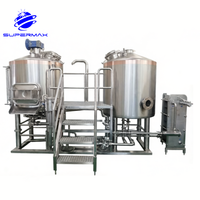 Cuve de Fermentation de Bière 10 BBL 200L avec Pompe et Moteur, Contrôle PLC Semi-Automatique, Équipement de Brassage Domestique, Marché Européen, SUS304