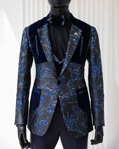 Abito da sposa da <span class=keywords><strong>uomo</strong></span> <span class=keywords><strong>verde</strong></span> menta Slim Fit personalizzato formato Standard elegante <span class=keywords><strong>Blazer</strong></span> 1 pz - Product Image 4
