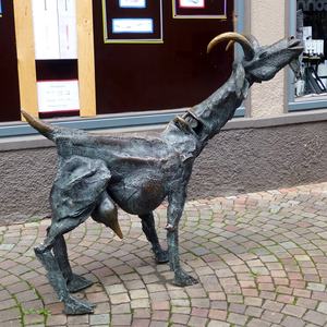 Sculpture de chèvre de montagne en bronze coulé grandeur nature - Product Image 6