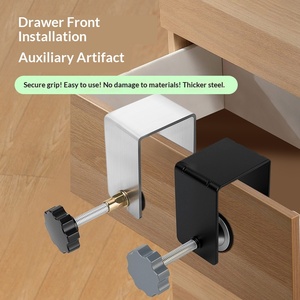 Drawer Installation Gadget Dual-Purpose Stainless Steel Thickened Auxiliary Fixing <b>Clip</b> Woodworking <b>Clamp</b> Tool Mj-65 Stainless S - Product Image 5