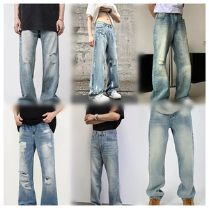 Factory <span class=keywords><strong>Outlet</strong></span> Nuevo producto Ripped Jeans Hombres Ventas <span class=keywords><strong>de</strong></span> liquidación Brand New Jeans Hombres, New Arrival Stock Lotes Stacked Jeans Hombres - Product Image 1